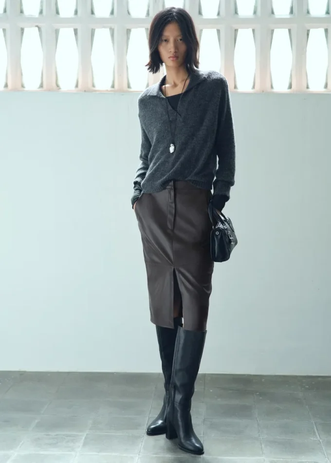 Spódnica ołówkowa ze sztucznej skóry Spódnica ołówkowa ze sztucznej skóry