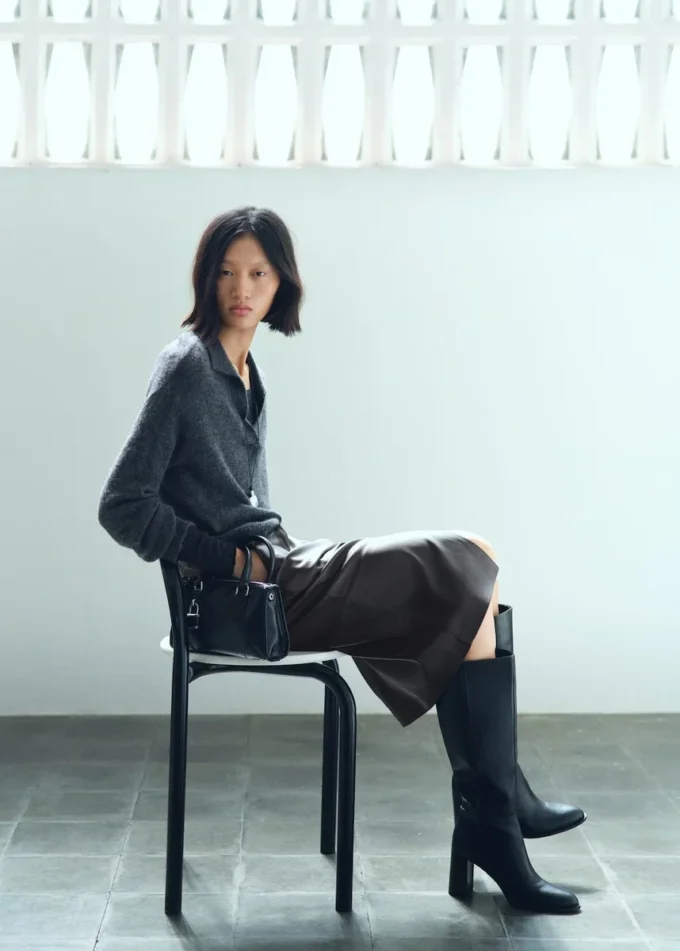 Spódnica ołówkowa ze sztucznej skóry Spódnica ołówkowa ze sztucznej skóry