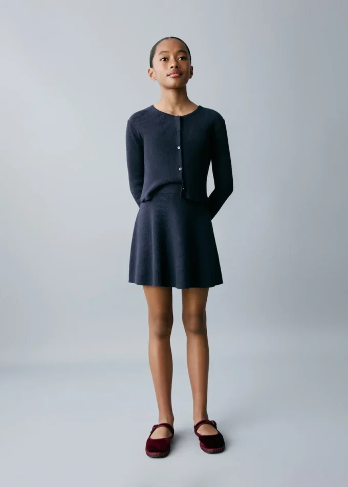 Spódnica z dzianiny warkoczowej Spódnica z dzianiny warkoczowej