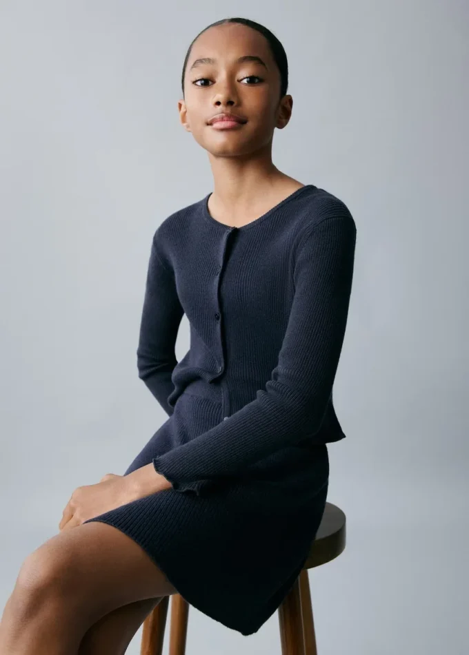 Spódnica z dzianiny warkoczowej Spódnica z dzianiny warkoczowej