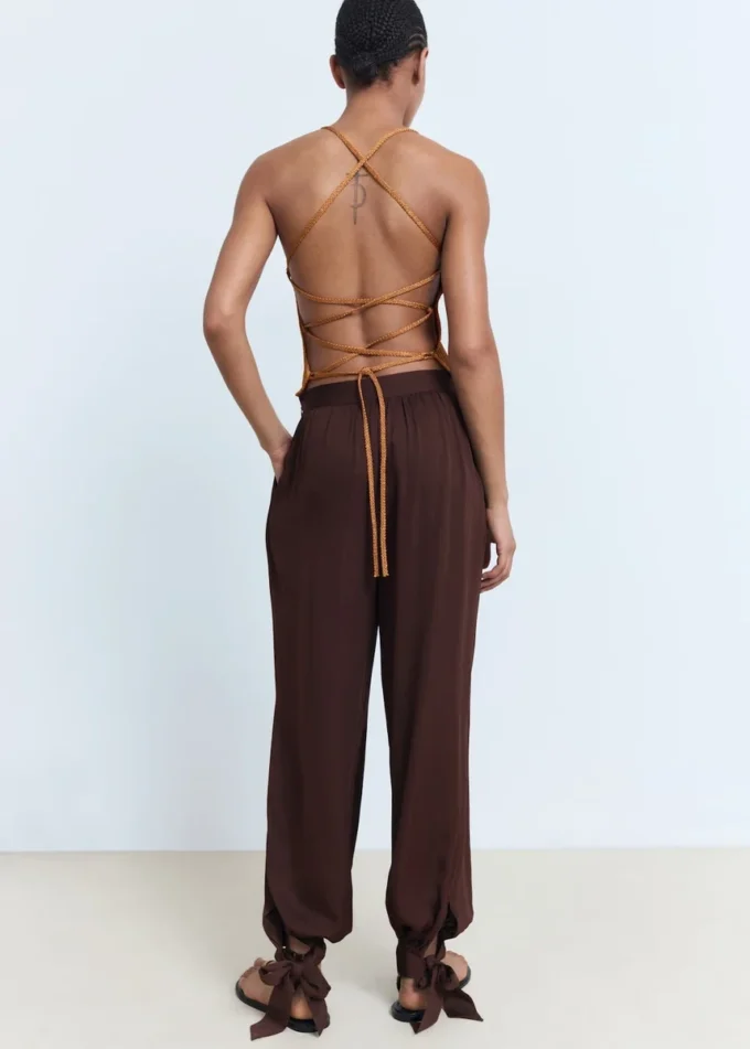 Spodnie balonowe z kokardkami Spodnie balonowe z kokardkami