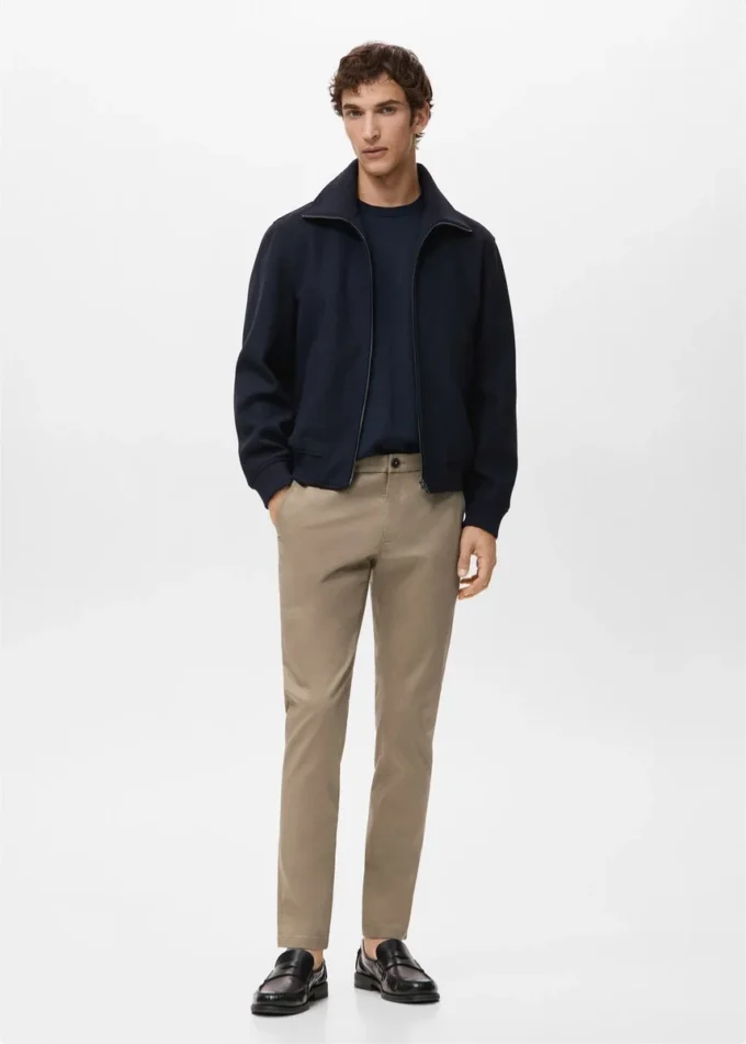 Spodnie chino Barna o dopasowanym kroju Spodnie chino Barna o dopasowanym kroju