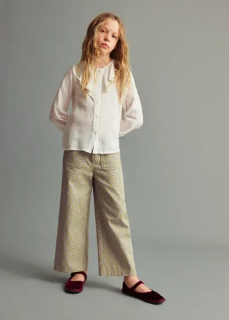 Spodnie culottes w kwiaty