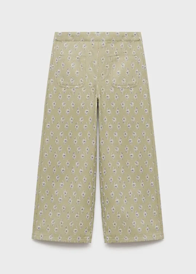 Spodnie culottes w kwiaty Spodnie culottes w kwiaty