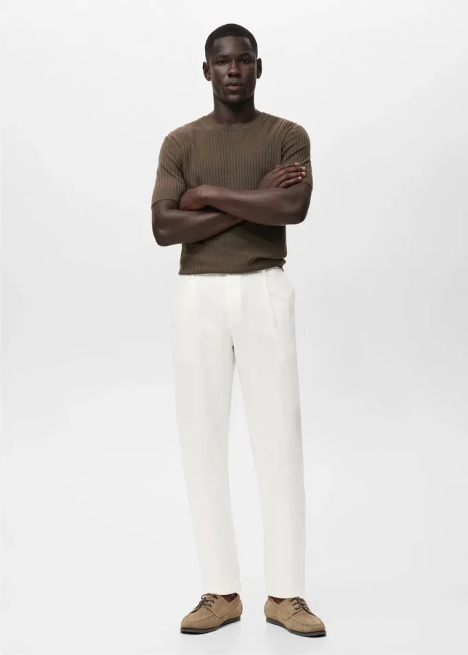 Spodnie o dopasowanym kroju z sznurkiem Spodnie o dopasowanym kroju z sznurkiem