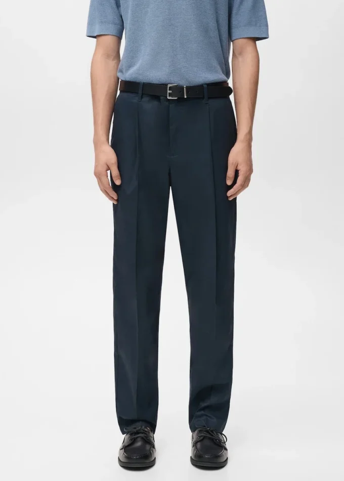 Spodnie o regularnym kroju z plisami Spodnie o regularnym kroju z plisami