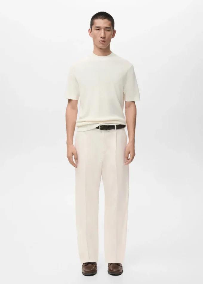 Spodnie o regularnym kroju z plisami Spodnie o regularnym kroju z plisami