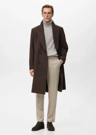 Spodnie o regularnym kroju z płynnego materiału Spodnie o regularnym kroju z płynnego materiału