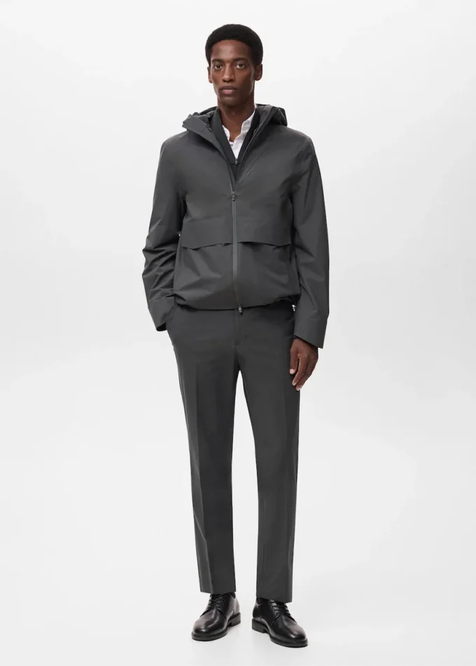 Spodnie slim fit z regulacją temperatury Spodnie slim fit z regulacją temperatury