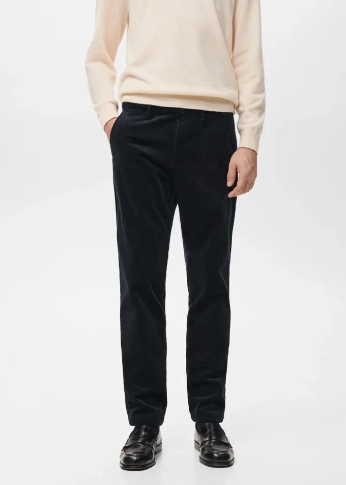 Spodnie slim fit z sztruksu Spodnie slim fit z sztruksu