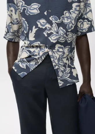 Spodnie slim fit ze 100% lnu