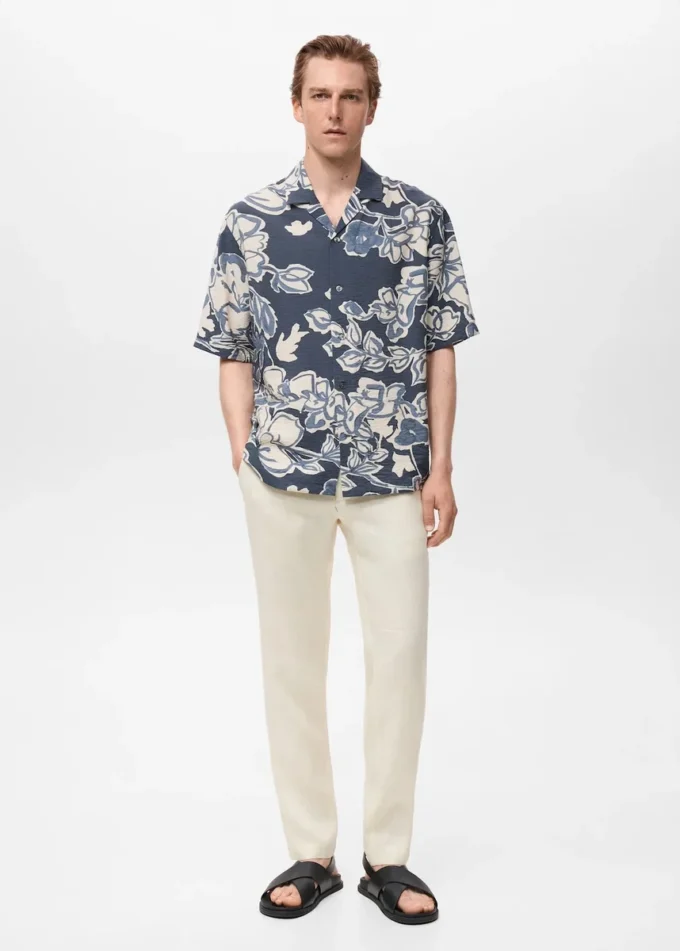 Spodnie slim fit ze 100% lnu Spodnie slim fit ze 100% lnu