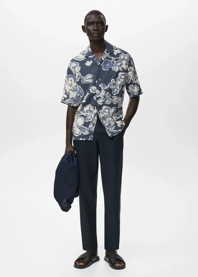 Spodnie slim fit ze 100% lnu Spodnie slim fit ze 100% lnu