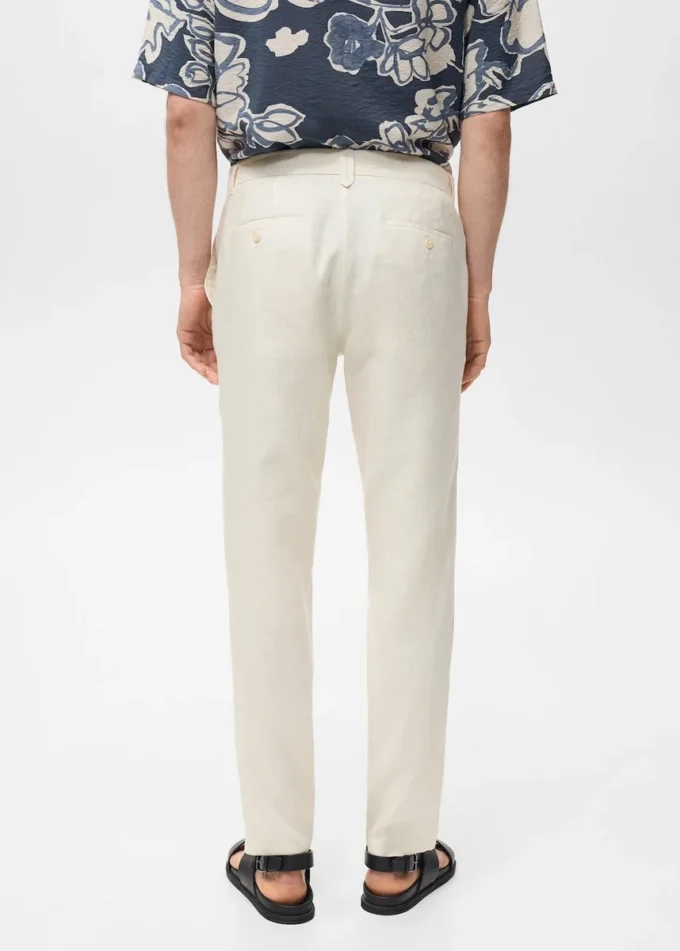 Spodnie slim fit ze 100% lnu Spodnie slim fit ze 100% lnu