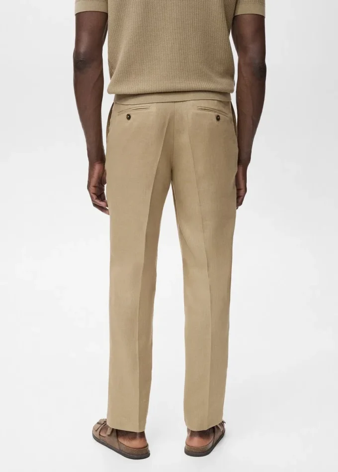 Spodnie slim fit ze 100% lnu Spodnie slim fit ze 100% lnu