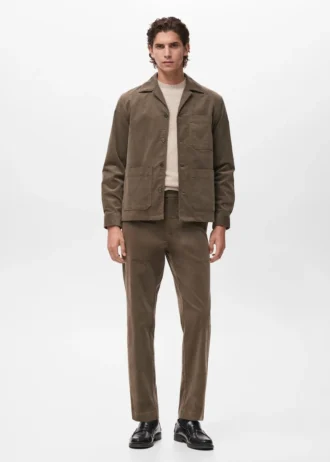 Spodnie z bawełny w regularnym kroju Spodnie z bawełny w regularnym kroju