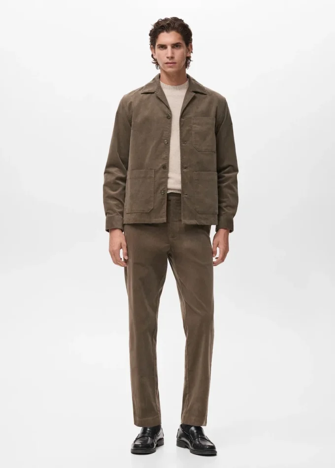 Spodnie z bawełny w regularnym kroju Spodnie z bawełny w regularnym kroju