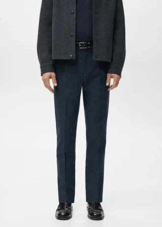 Spodnie z flaneli o dopasowanym kroju Spodnie z flaneli o dopasowanym kroju