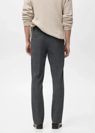 Spodnie z flaneli o dopasowanym kroju