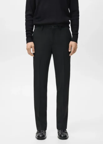 Spodnie z flaneli o dopasowanym kroju