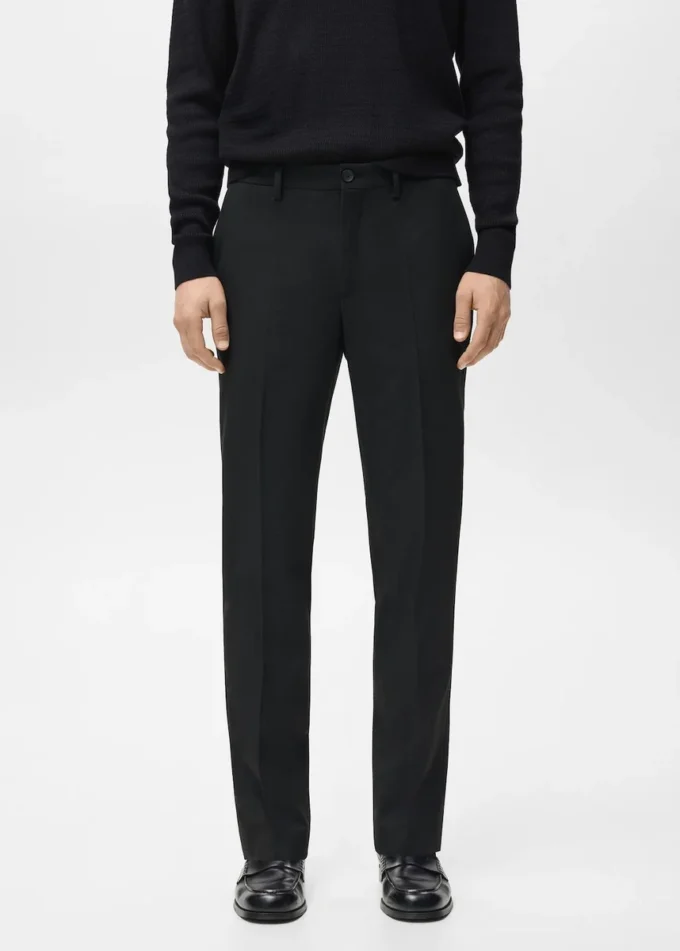 Spodnie z flaneli o dopasowanym kroju Spodnie z flaneli o dopasowanym kroju