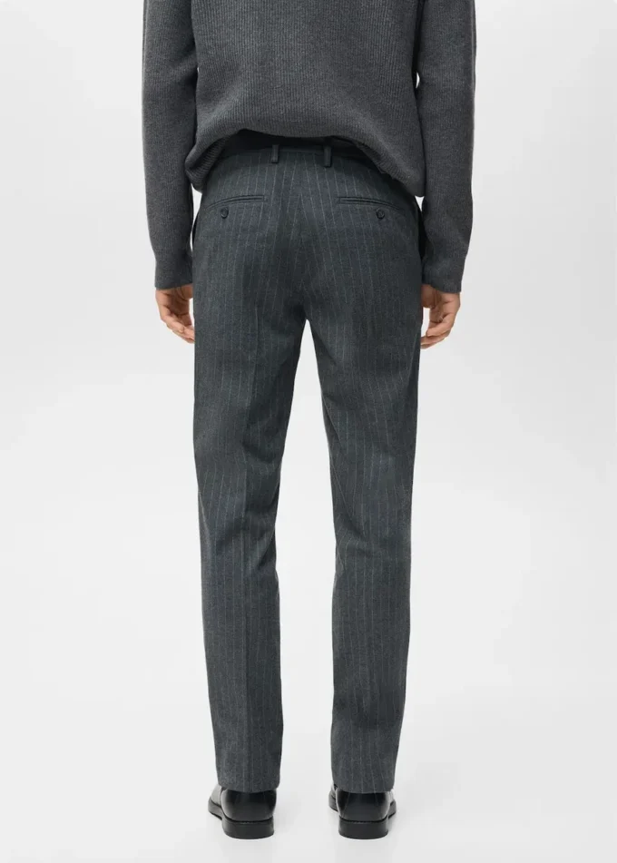 Spodnie z flaneli o dopasowanym kroju Spodnie z flaneli o dopasowanym kroju