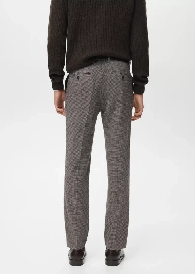 Spodnie z flaneli o dopasowanym kroju Spodnie z flaneli o dopasowanym kroju
