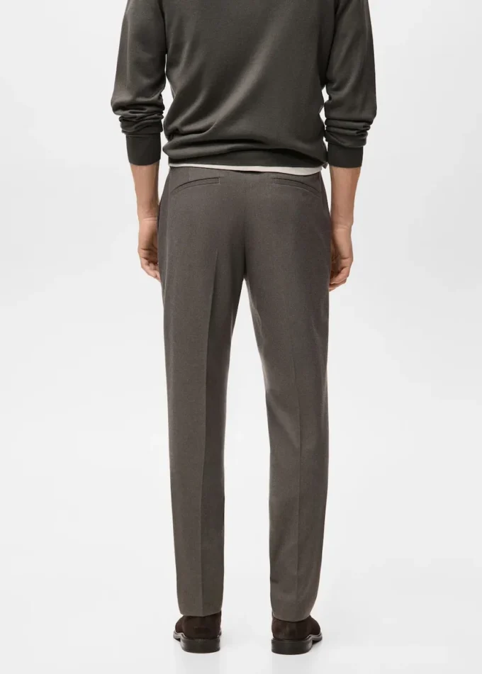 Spodnie z flaneli o dopasowanym kroju Spodnie z flaneli o dopasowanym kroju