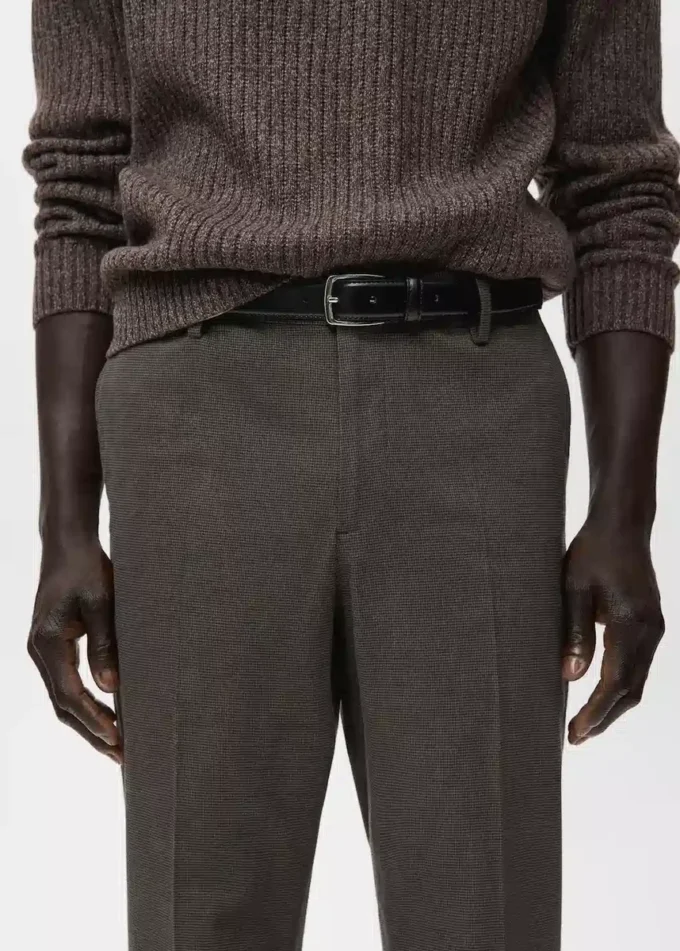 Spodnie z flaneli o dopasowanym kroju Spodnie z flaneli o dopasowanym kroju
