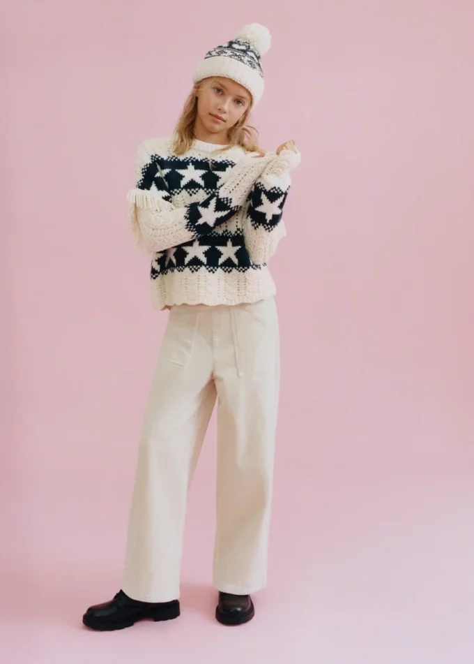 Sweter z dzianiny w gwiazdki Sweter z dzianiny w gwiazdki