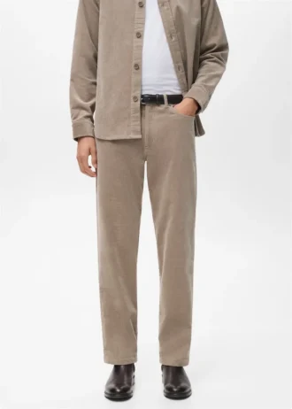 Spodnie z sztruksu o regularnym kroju Spodnie z sztruksu o regularnym kroju