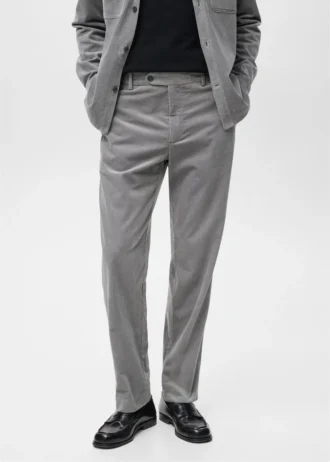 Spodnie z sztruksu o regularnym kroju