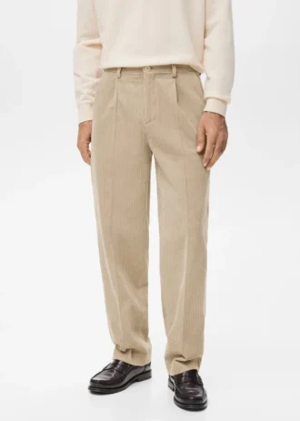 Spodnie z sztruksu o regularnym kroju