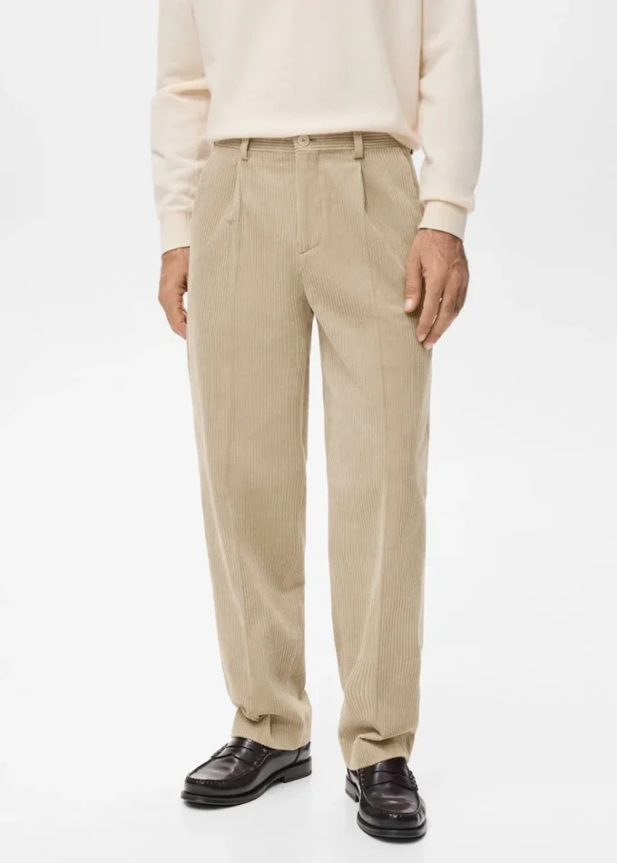 Spodnie z sztruksu o regularnym kroju Spodnie z sztruksu o regularnym kroju