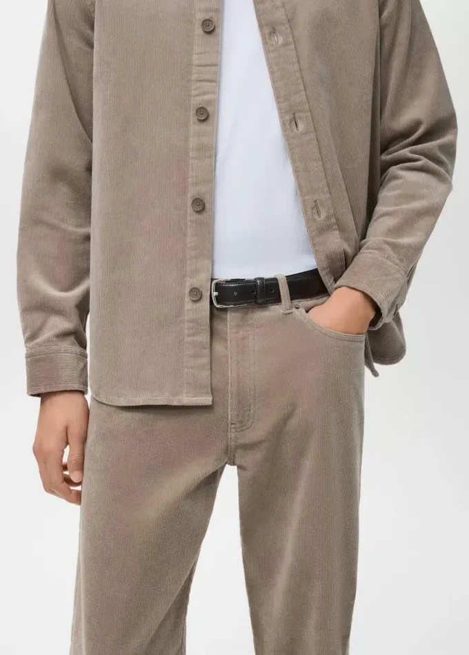 Spodnie z sztruksu o regularnym kroju Spodnie z sztruksu o regularnym kroju