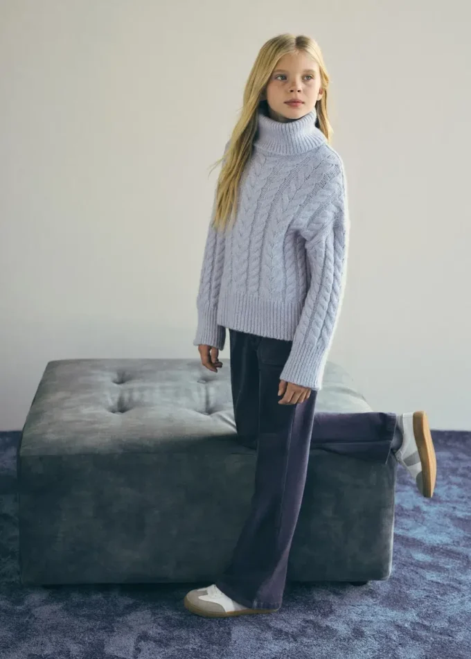 Spodnie z sztucznego aksamitu