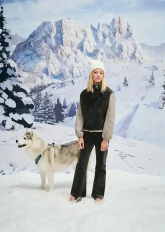 Spodnie z sztucznego aksamitu