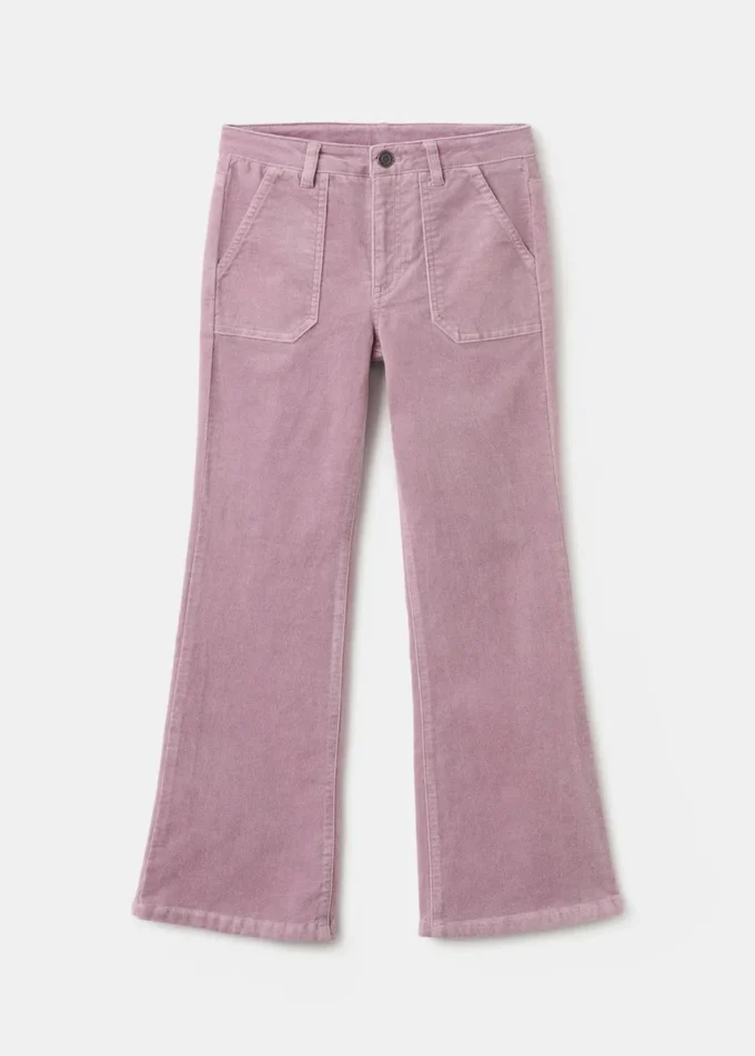 Spodnie z sztucznego aksamitu