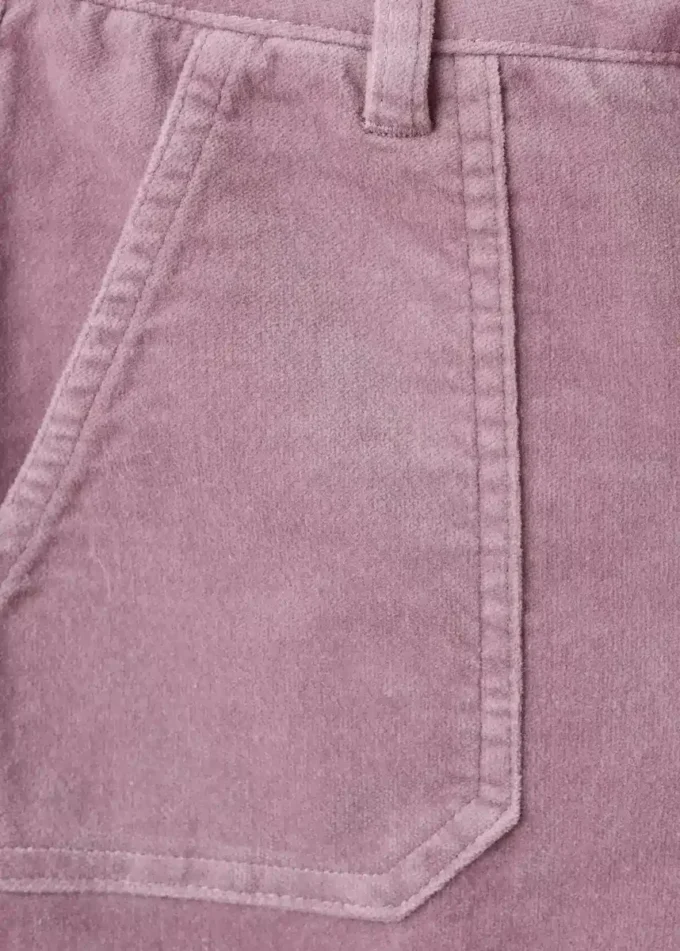 Spodnie z sztucznego aksamitu