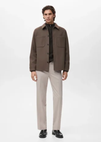 Spodnie z zakładkami o regularnym kroju MANGO USA Spodnie z zakładkami o regularnym kroju MANGO USA