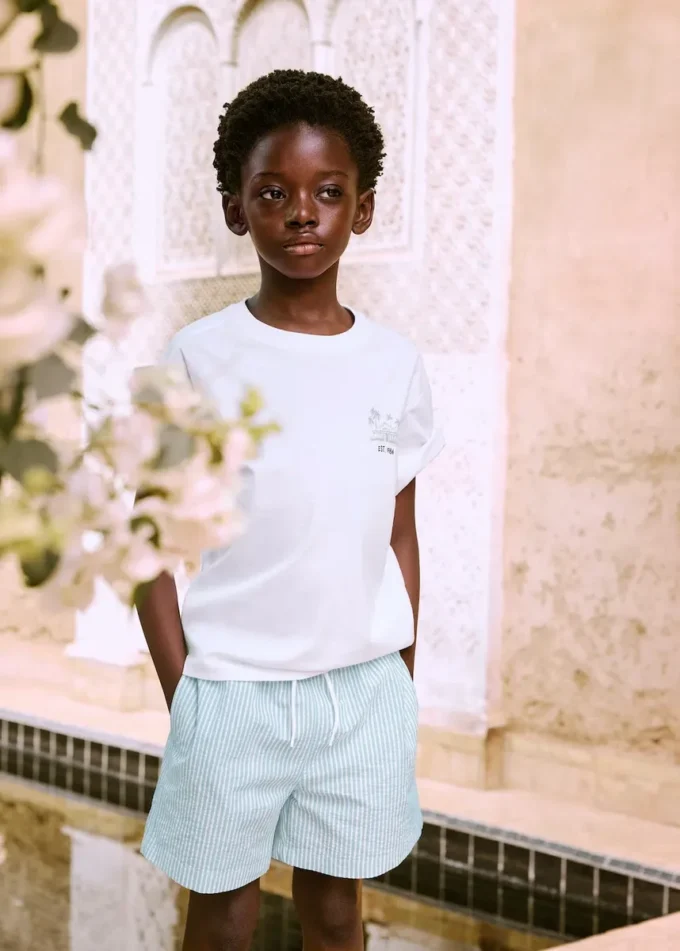 Strój kąpielowy w paski z efektem seersucker Strój kąpielowy w paski z efektem seersucker