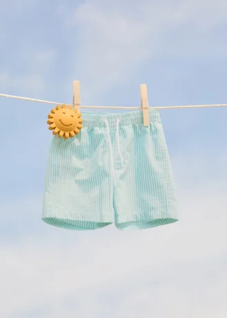 Strój kąpielowy w paski z efektem seersucker