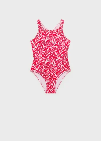 Strój kąpielowy z nadrukiem i krzyżowanymi ramiączkami