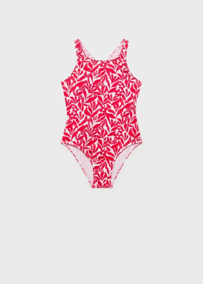 Strój kąpielowy z nadrukiem i krzyżowanymi ramiączkami Strój kąpielowy z nadrukiem i krzyżowanymi ramiączkami