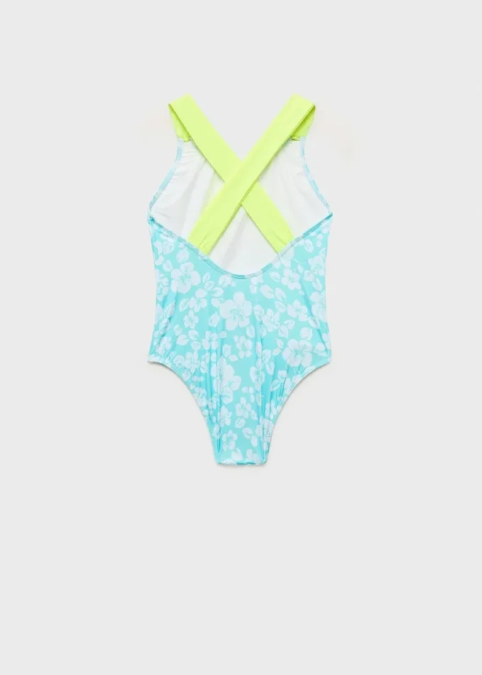 Strój kąpielowy z nadrukiem i krzyżowanymi ramiączkami Strój kąpielowy z nadrukiem i krzyżowanymi ramiączkami