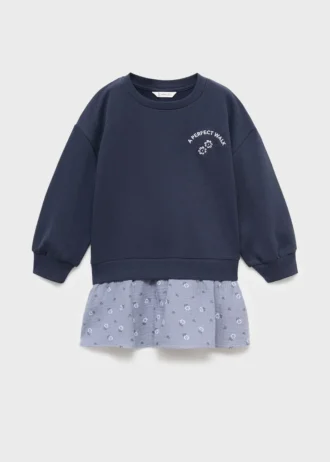 Sukienka dresowa w kwiatowy wzór