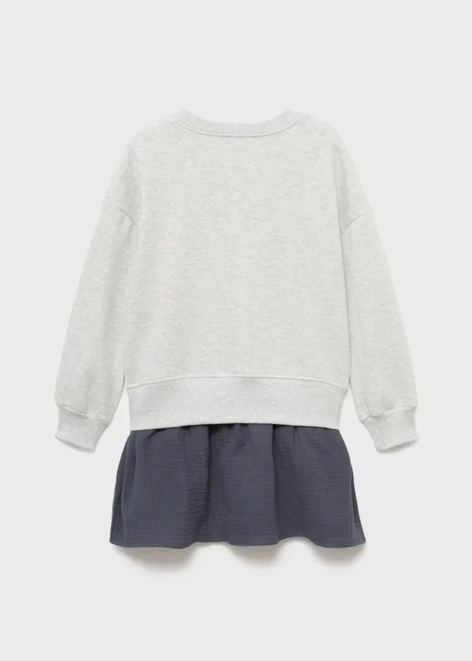 Sukienka dresowa z kombinacją materiałów Sukienka dresowa z kombinacją materiałów