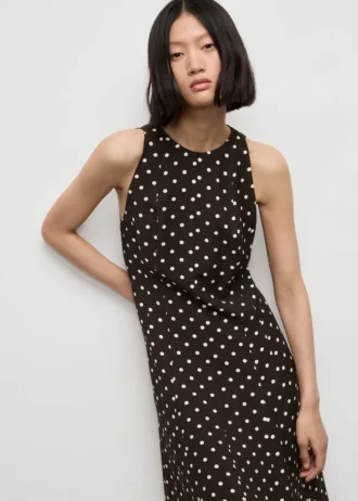 Sukienka o kroju litery A w kropki