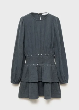 Sukienka z falbanami i cekinami