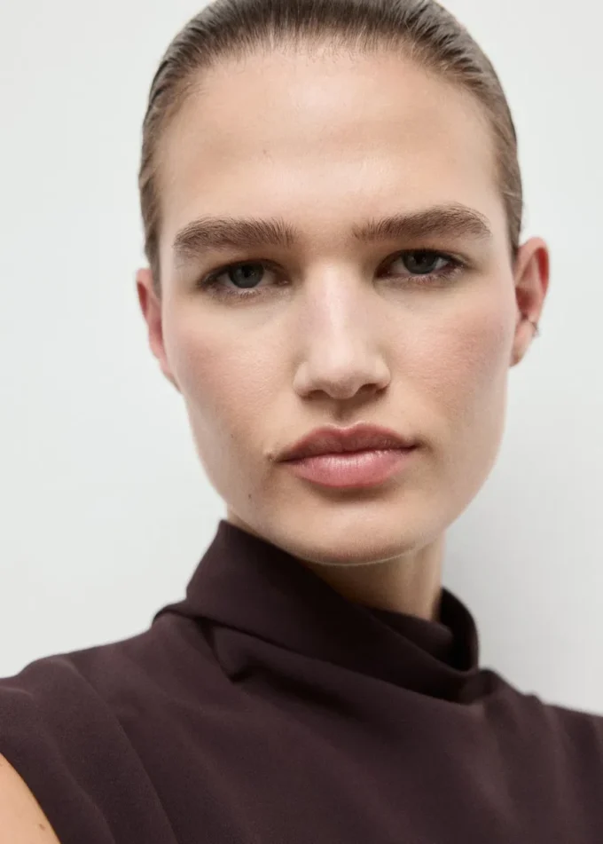 Sukienka z golfem o kroju litery A Sukienka z golfem o kroju litery A